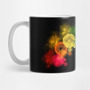 Spirograph Electric Rainbow: a Patterned Spirograph Collage Mug